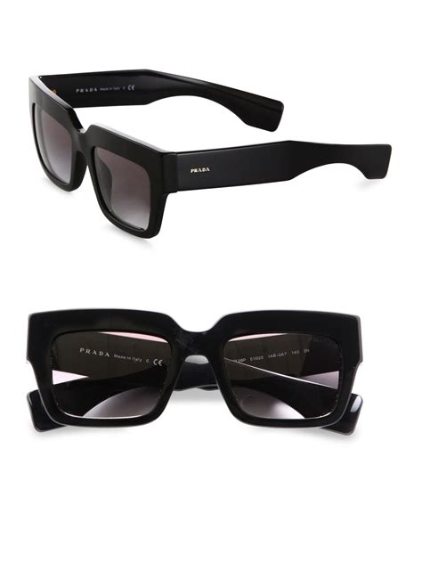 prada sunglasses polarized thick square|More.